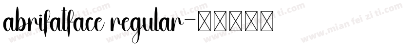 abrifatface regular字体转换